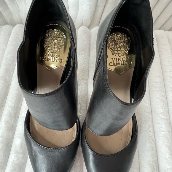 Vince Camuto Zip 3 1/2 " Heels with Penny Heel Black Size 8.5 - Picture 5 of 16